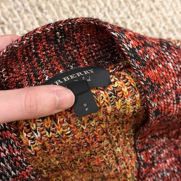 NWOT Burberry Women’s Wool Linen Mohair Blend Mouliné Oversized Cardigan - Picture 4 of 6